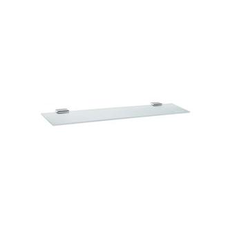 Smedbo PK347 24 in. Frosted Glass Shelf with Polished Stainless Steel from the Spa Collection